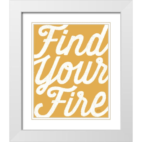 Positivity VI White Modern Wood Framed Art Print with Double Matting by Marshall, Laura