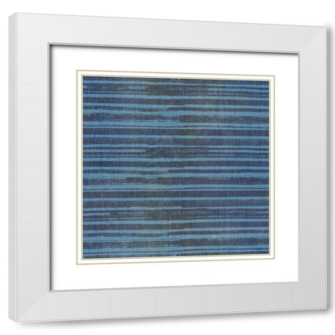 Stars and Stripes Dark Pattern IVA White Modern Wood Framed Art Print with Double Matting by Grove, Beth