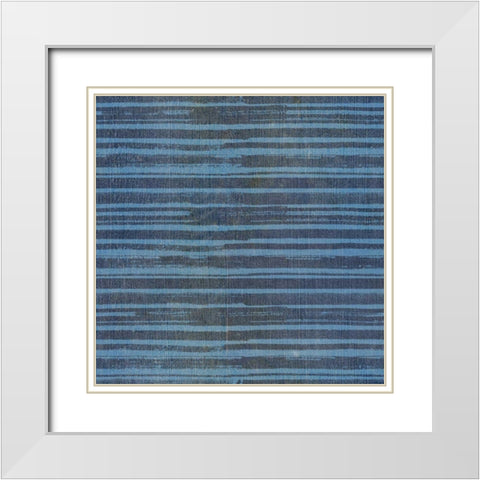 Stars and Stripes Dark Pattern IVA White Modern Wood Framed Art Print with Double Matting by Grove, Beth