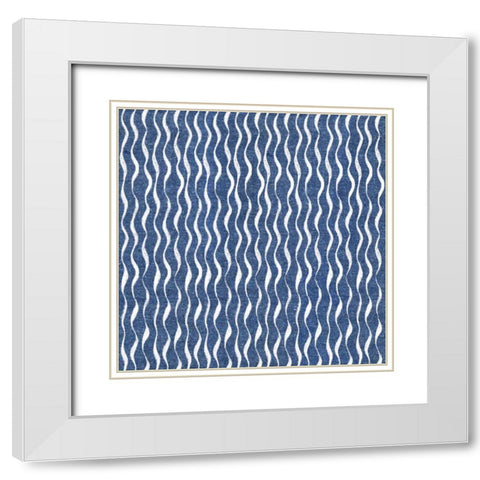 Stars and Stripes Dark Pattern XA White Modern Wood Framed Art Print with Double Matting by Grove, Beth