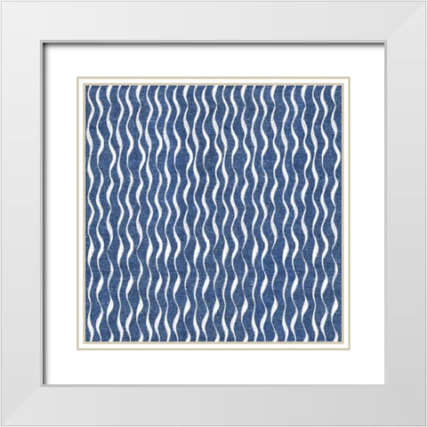 Stars and Stripes Dark Pattern XA White Modern Wood Framed Art Print with Double Matting by Grove, Beth
