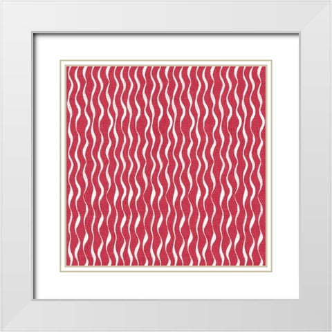 Stars and Stripes Dark Pattern XB White Modern Wood Framed Art Print with Double Matting by Grove, Beth