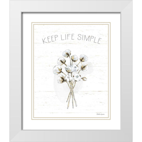Farmhouse Cotton IV White Modern Wood Framed Art Print with Double Matting by Grove, Beth