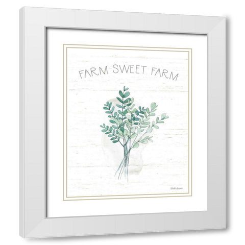 Farmhouse Cotton V White Modern Wood Framed Art Print with Double Matting by Grove, Beth