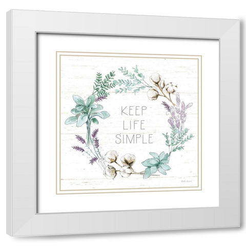 Farmhouse Cotton IX White Modern Wood Framed Art Print with Double Matting by Grove, Beth