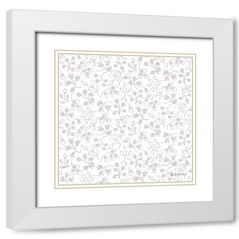Farmhouse Cotton Pattern IIB White Modern Wood Framed Art Print with Double Matting by Grove, Beth