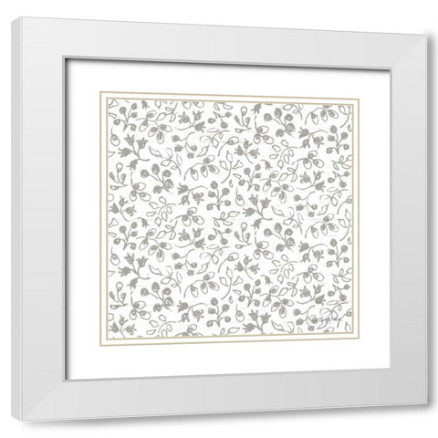 Farmhouse Cotton Pattern IIE White Modern Wood Framed Art Print with Double Matting by Grove, Beth