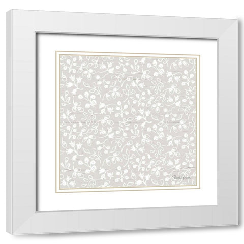 Farmhouse Cotton Pattern IIF White Modern Wood Framed Art Print with Double Matting by Grove, Beth