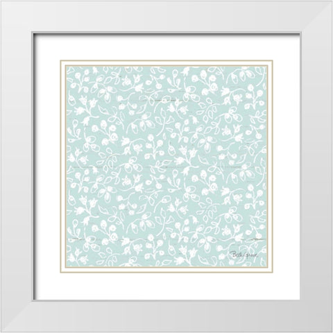 Farmhouse Cotton Pattern IIH White Modern Wood Framed Art Print with Double Matting by Grove, Beth