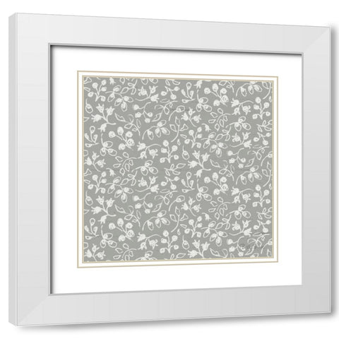 Farmhouse Cotton Pattern IIJ White Modern Wood Framed Art Print with Double Matting by Grove, Beth