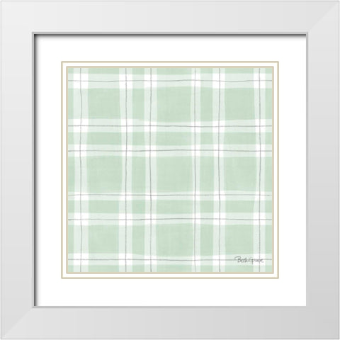 Farmhouse Cotton Pattern IIIE White Modern Wood Framed Art Print with Double Matting by Grove, Beth