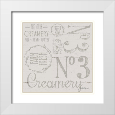 Farmhouse Cotton Pattern IVB White Modern Wood Framed Art Print with Double Matting by Grove, Beth