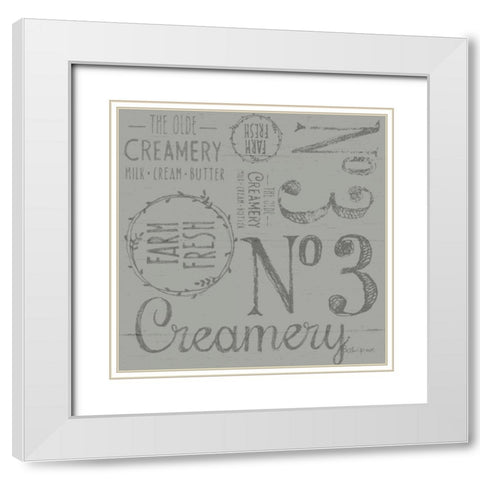 Farmhouse Cotton Pattern IVF White Modern Wood Framed Art Print with Double Matting by Grove, Beth