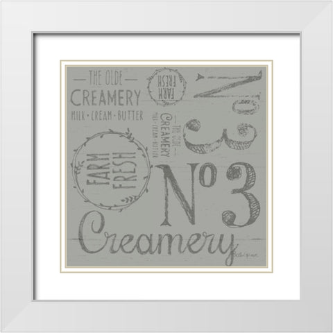 Farmhouse Cotton Pattern IVF White Modern Wood Framed Art Print with Double Matting by Grove, Beth