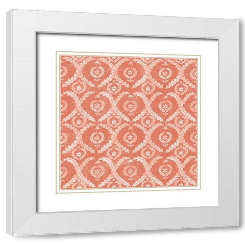 Floursack Nautical Pattern VE White Modern Wood Framed Art Print with Double Matting by Nai, Danhui