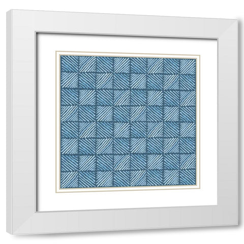 Floursack Nautical Pattern VID White Modern Wood Framed Art Print with Double Matting by Nai, Danhui