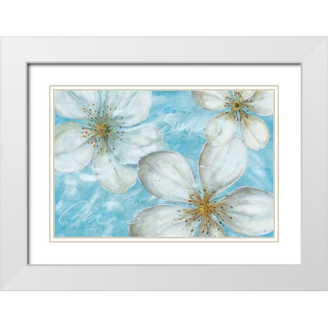 Atmosphere White Modern Wood Framed Art Print with Double Matting by Brissonnet, Daphne