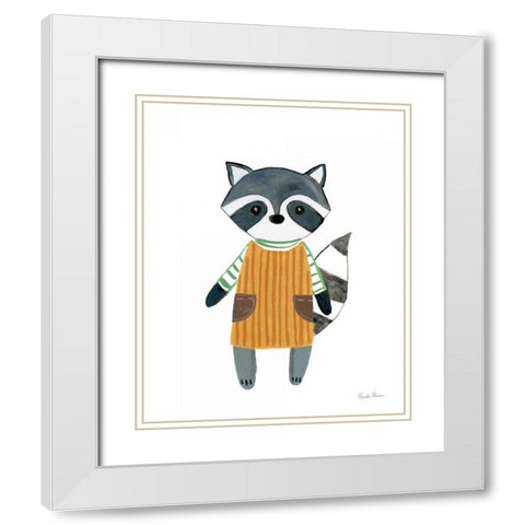 Neighborhood Pals III White Modern Wood Framed Art Print with Double Matting by Zaman, Farida