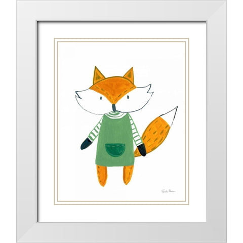 Neighborhood Pals VII White Modern Wood Framed Art Print with Double Matting by Zaman, Farida