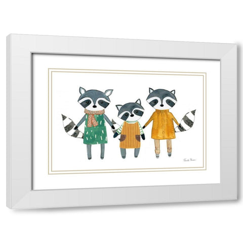 Neighborhood Pals X White Modern Wood Framed Art Print with Double Matting by Zaman, Farida