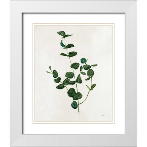 Botanical Study II Greenery White Modern Wood Framed Art Print with Double Matting by Purinton, Julia