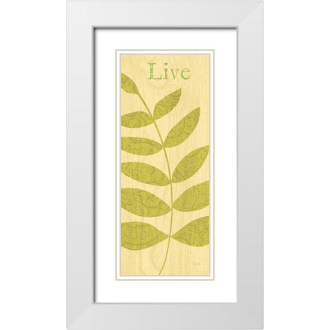 Nature Trio - Live White Modern Wood Framed Art Print with Double Matting by Charron, Veronique