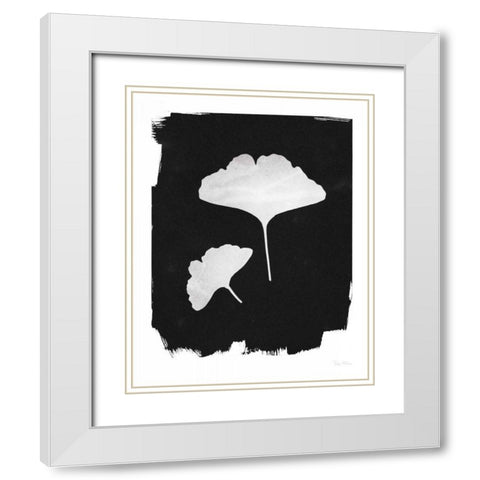 Nature by the Lake Gingko II Black White Modern Wood Framed Art Print with Double Matting by Rhue, Piper