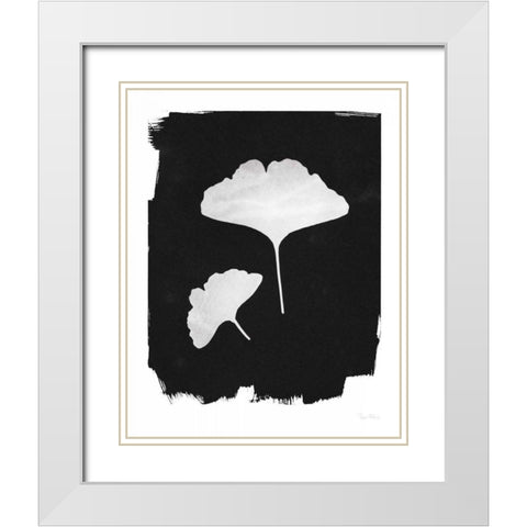 Nature by the Lake Gingko II Black White Modern Wood Framed Art Print with Double Matting by Rhue, Piper