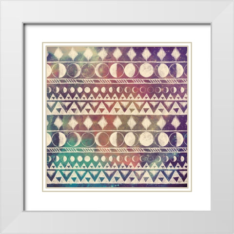 Universe Galaxy Pattern IV White Modern Wood Framed Art Print with Double Matting by Urban, Mary