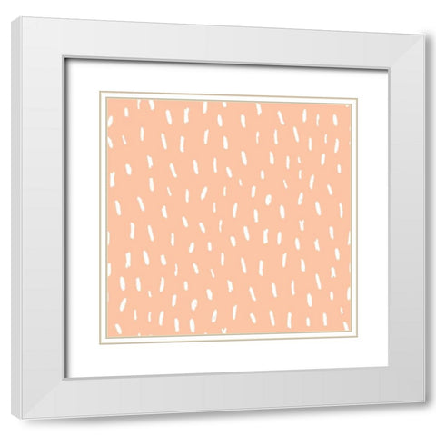 Neighborhood Pals Pattern IIIA White Modern Wood Framed Art Print with Double Matting by Zaman, Farida