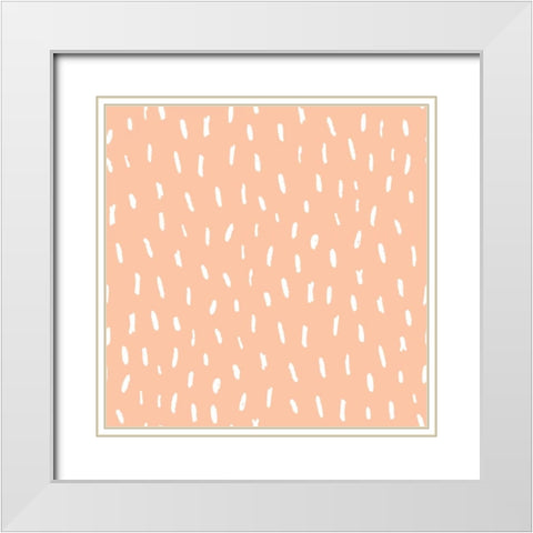 Neighborhood Pals Pattern IIIA White Modern Wood Framed Art Print with Double Matting by Zaman, Farida