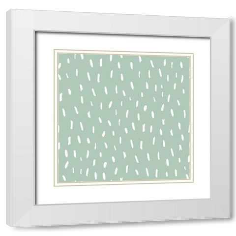 Neighborhood Pals Pattern IIIB White Modern Wood Framed Art Print with Double Matting by Zaman, Farida
