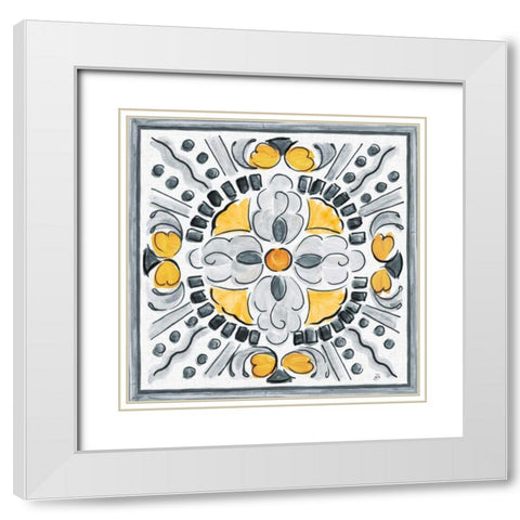 Morning Bloom VI Gray White Modern Wood Framed Art Print with Double Matting by Brissonnet, Daphne