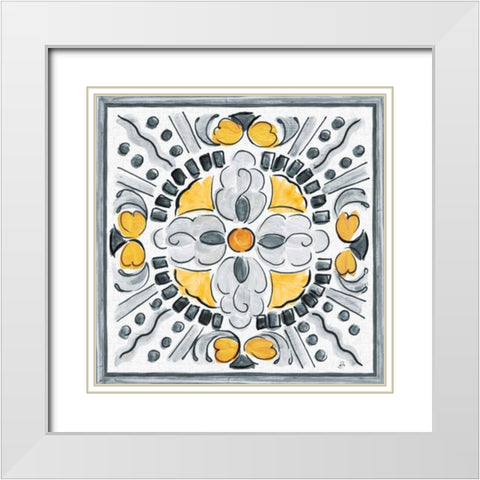 Morning Bloom VI Gray White Modern Wood Framed Art Print with Double Matting by Brissonnet, Daphne
