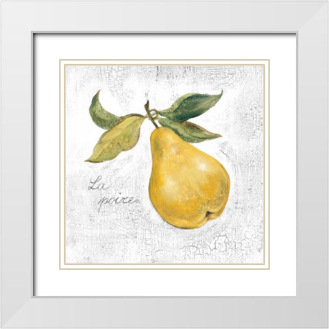 La Poire on White White Modern Wood Framed Art Print with Double Matting by Vassileva, Silvia