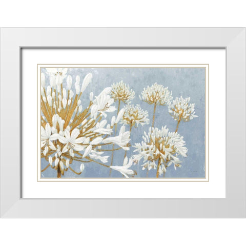 Golden Spring Blue Gray White Modern Wood Framed Art Print with Double Matting by Wiens, James