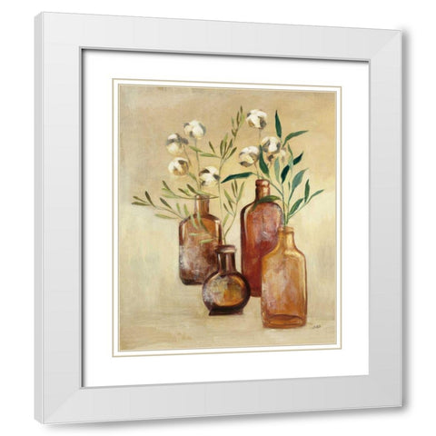 Cotton Still Life II White Modern Wood Framed Art Print with Double Matting by Purinton, Julia