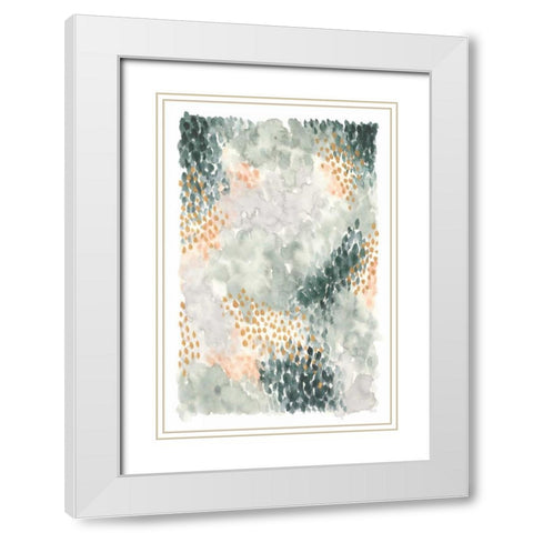 Spring Blooms I White Modern Wood Framed Art Print with Double Matting by Marshall, Laura