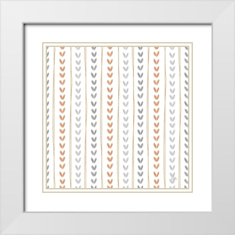 Spring Blooms Pattern IIA White Modern Wood Framed Art Print with Double Matting by Marshall, Laura