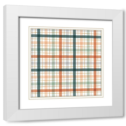 Spring Blooms Pattern V White Modern Wood Framed Art Print with Double Matting by Marshall, Laura