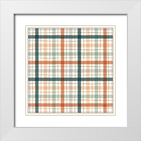 Spring Blooms Pattern V White Modern Wood Framed Art Print with Double Matting by Marshall, Laura