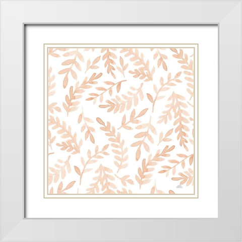 Spring Blooms Pattern IXB White Modern Wood Framed Art Print with Double Matting by Marshall, Laura