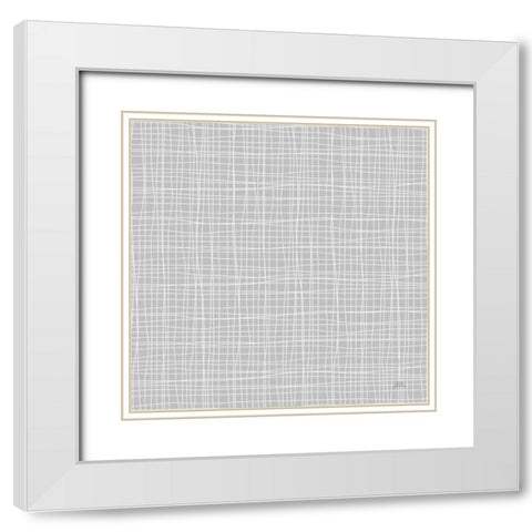 Spring Blooms Pattern XID White Modern Wood Framed Art Print with Double Matting by Marshall, Laura