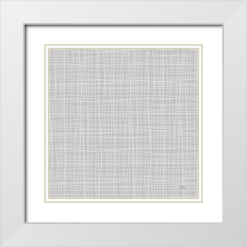 Spring Blooms Pattern XID White Modern Wood Framed Art Print with Double Matting by Marshall, Laura