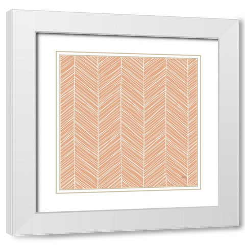 Spring Blooms Pattern XIVB White Modern Wood Framed Art Print with Double Matting by Marshall, Laura