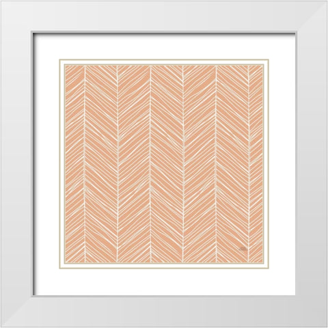 Spring Blooms Pattern XIVB White Modern Wood Framed Art Print with Double Matting by Marshall, Laura