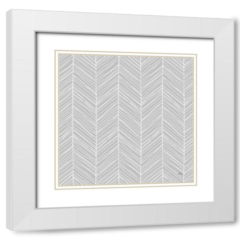 Spring Blooms Pattern XIVD White Modern Wood Framed Art Print with Double Matting by Marshall, Laura