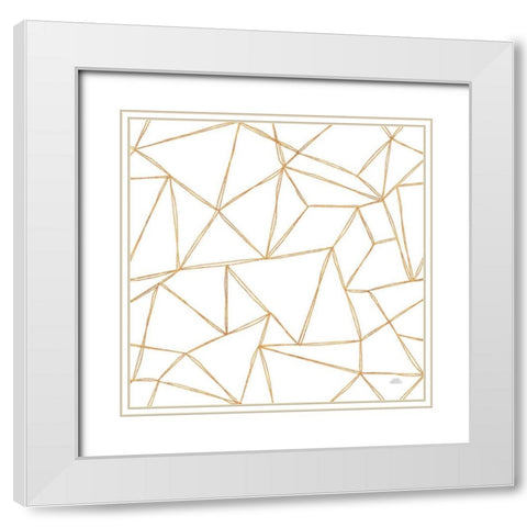 Spring Blooms Pattern XVA White Modern Wood Framed Art Print with Double Matting by Marshall, Laura