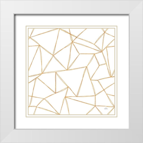 Spring Blooms Pattern XVA White Modern Wood Framed Art Print with Double Matting by Marshall, Laura