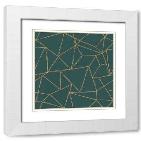 Spring Blooms Pattern XVD White Modern Wood Framed Art Print with Double Matting by Marshall, Laura